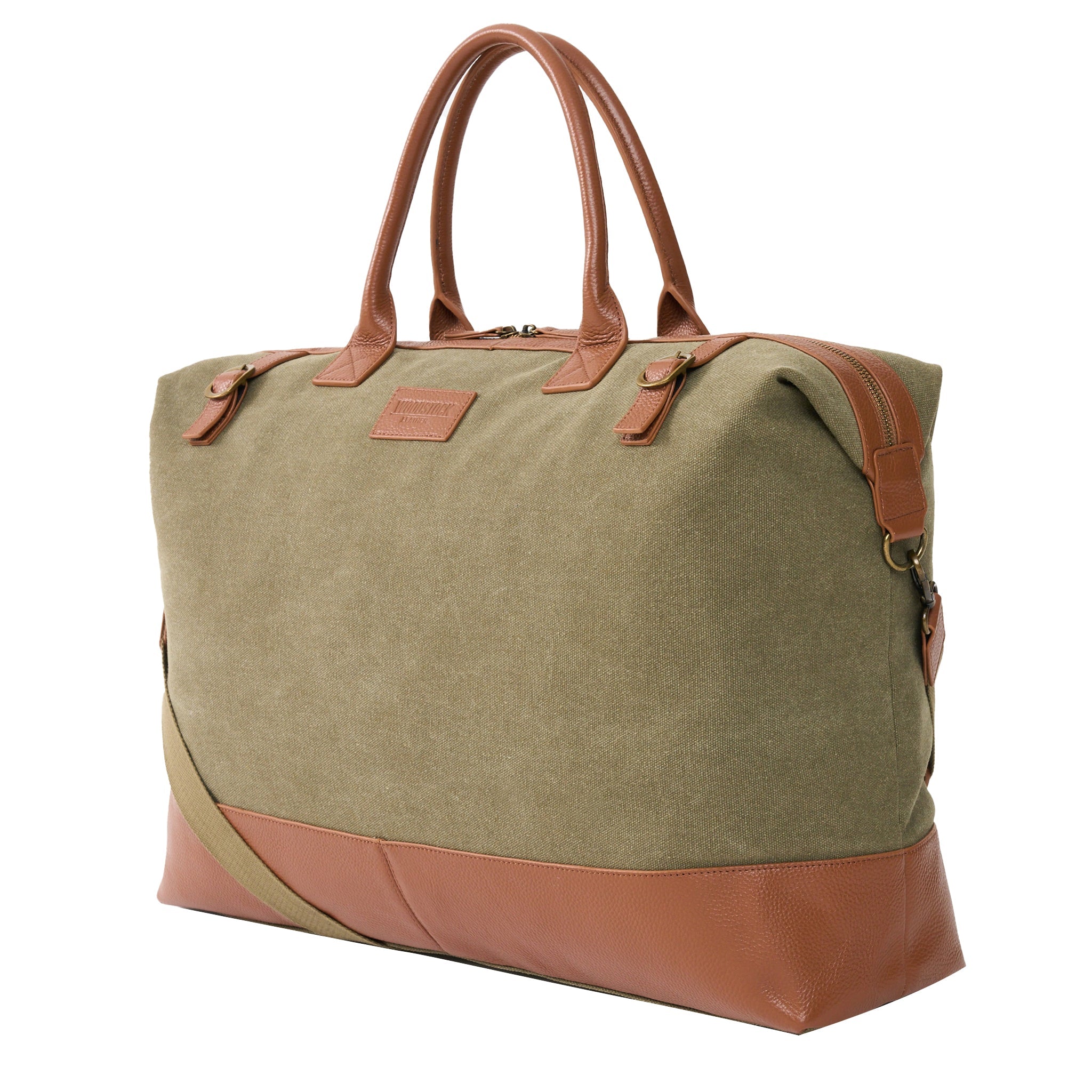 Hudson Canvas and Leather Weekender Bag - Woodstock Leather