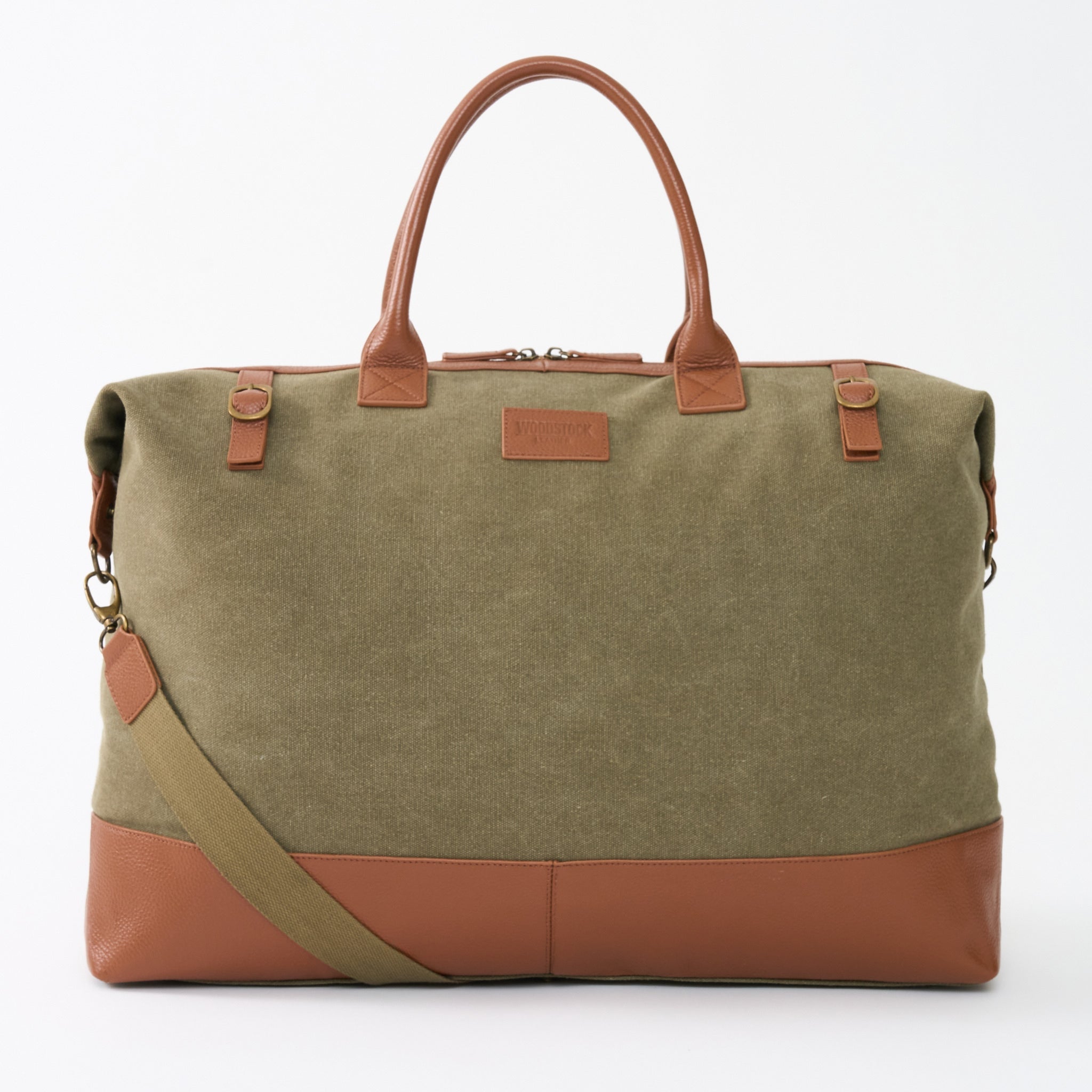 Hudson Canvas and Leather Weekender Bag - Woodstock Leather