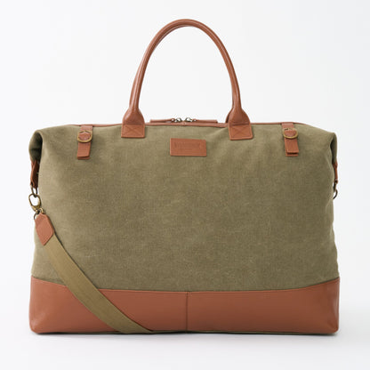 Hudson Canvas and Leather Weekender Bag - Woodstock Leather