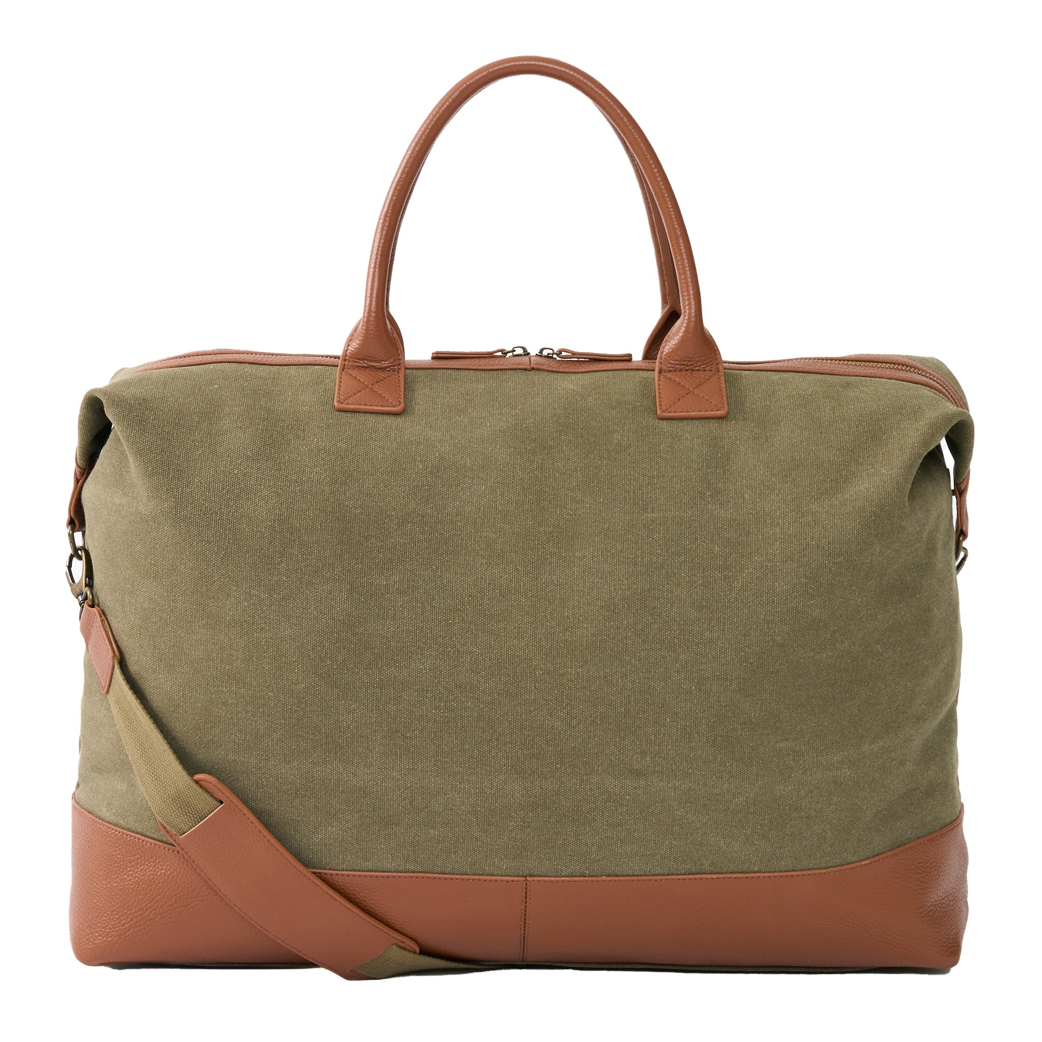 Hudson Canvas and Leather Weekender Bag - Woodstock Leather