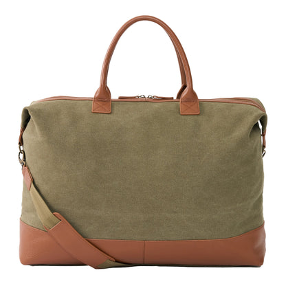 Hudson Canvas and Leather Weekender Bag - Woodstock Leather