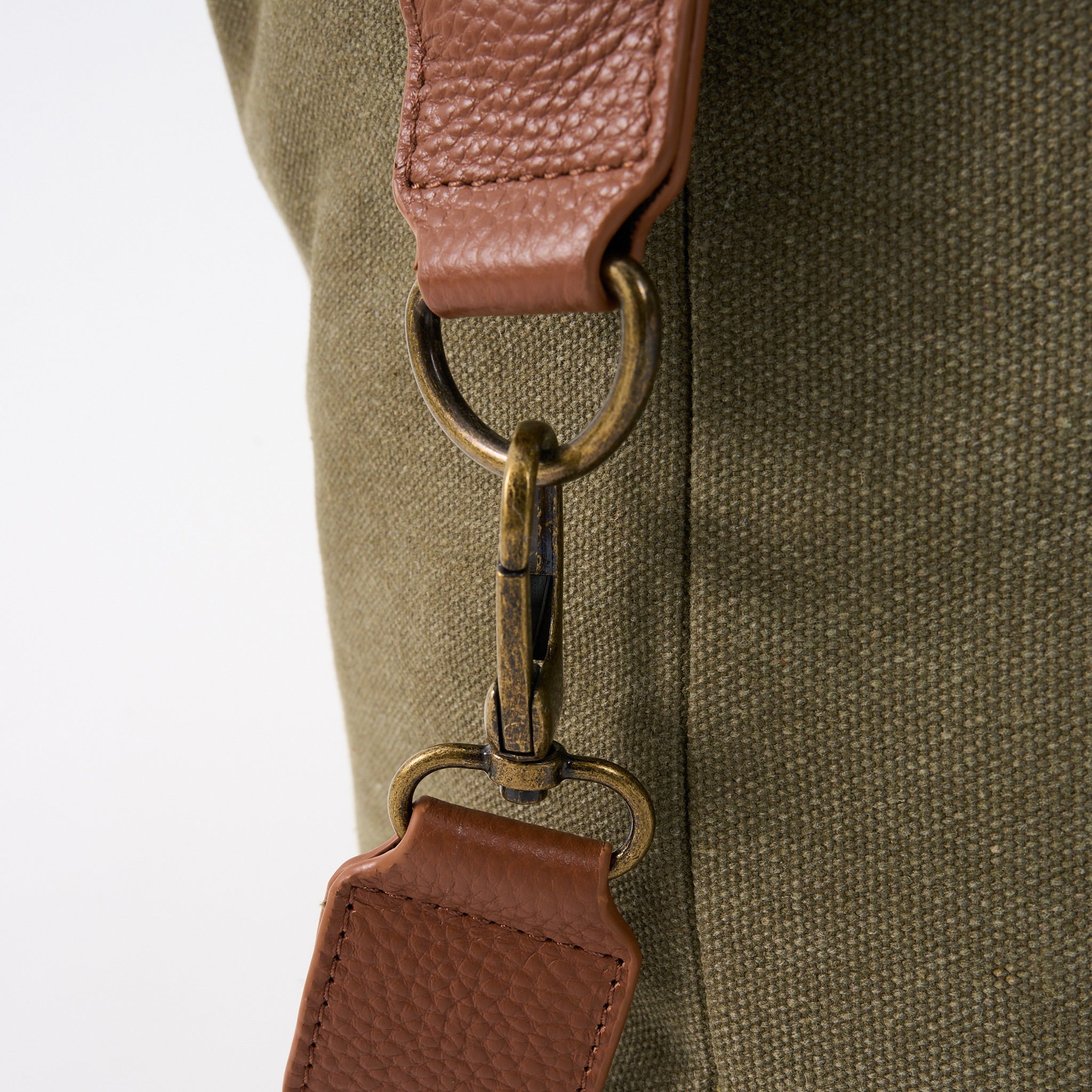 Hudson Canvas and Leather Weekender Bag - Woodstock Leather