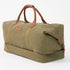 Kingsley Double Layer Canvas and Leather Duffel with Shoe Compartment - Woodstock Leather