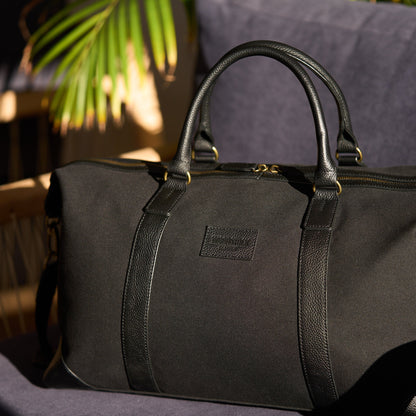 Oxford Leather and Canvas Duffel Bag - Woodstock Leather