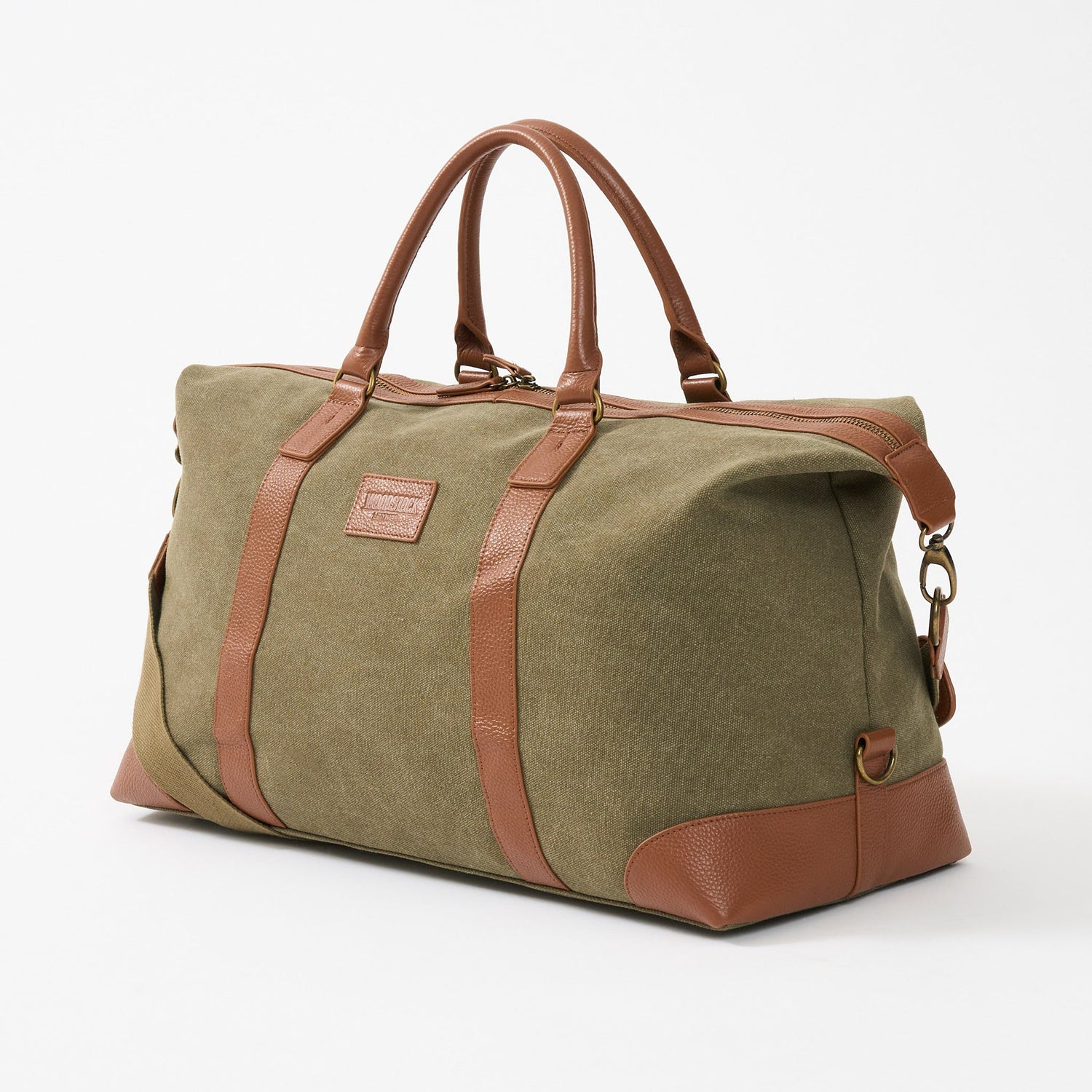 Oxford Leather and Canvas Duffel Bag - Woodstock Leather
