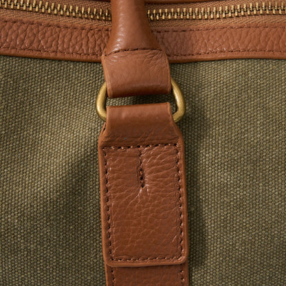 Oxford Leather and Canvas Duffel Bag - Woodstock Leather