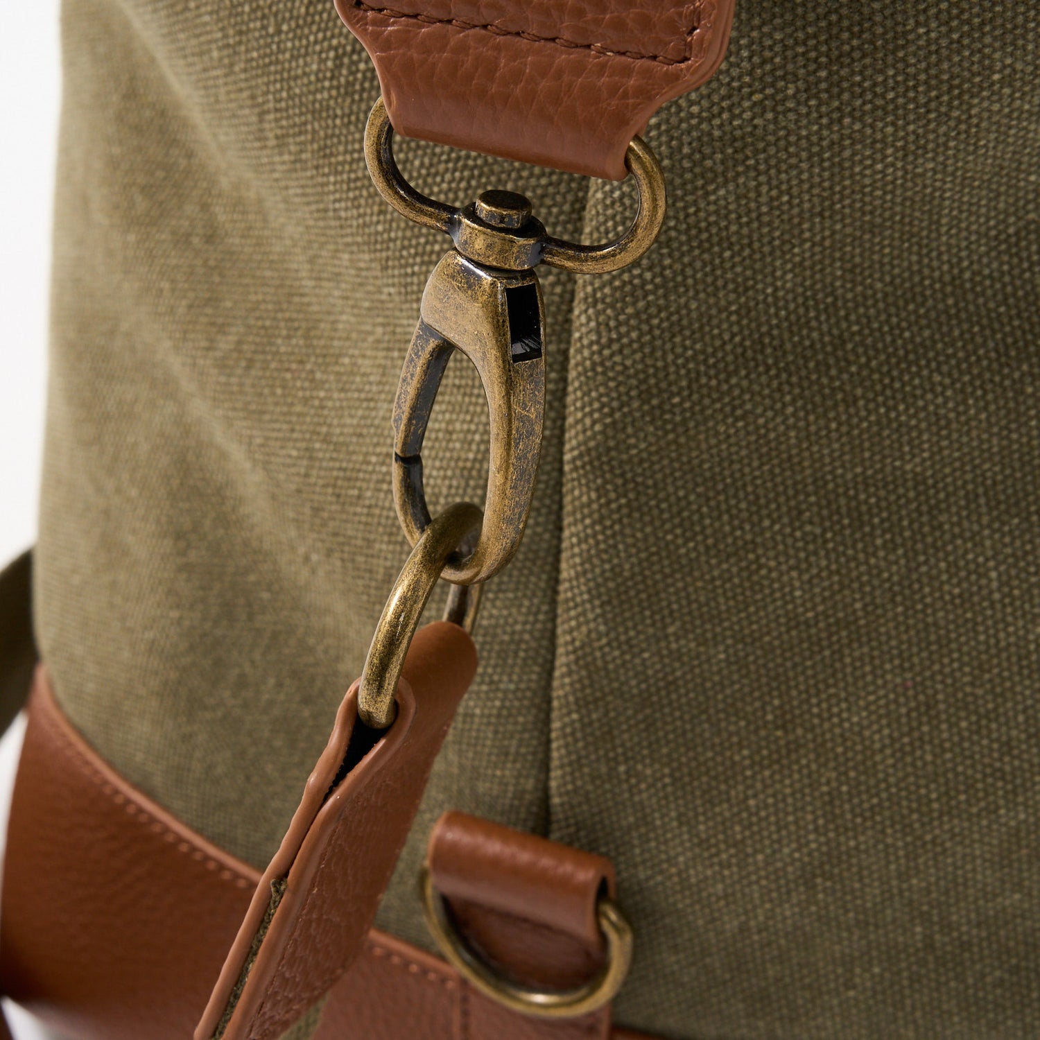 Oxford Leather and Canvas Duffel Bag - Woodstock Leather
