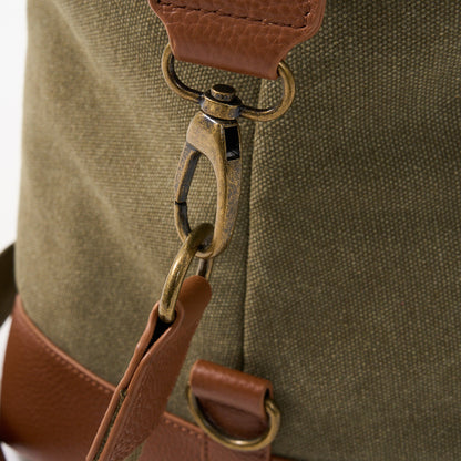 Oxford Leather and Canvas Duffel Bag - Woodstock Leather