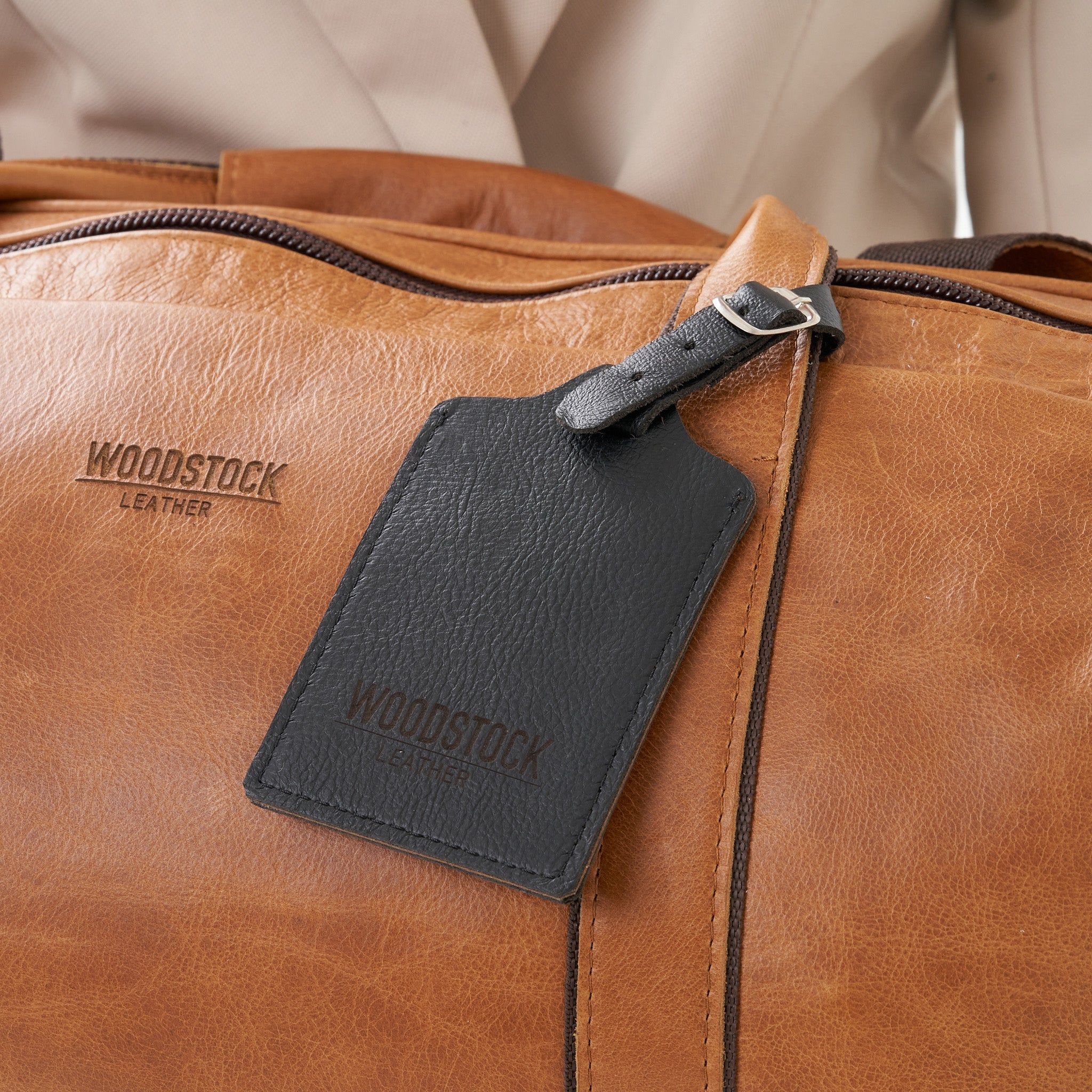 Pack of 2 McKenzie Luggage Tag - Woodstock Leather
