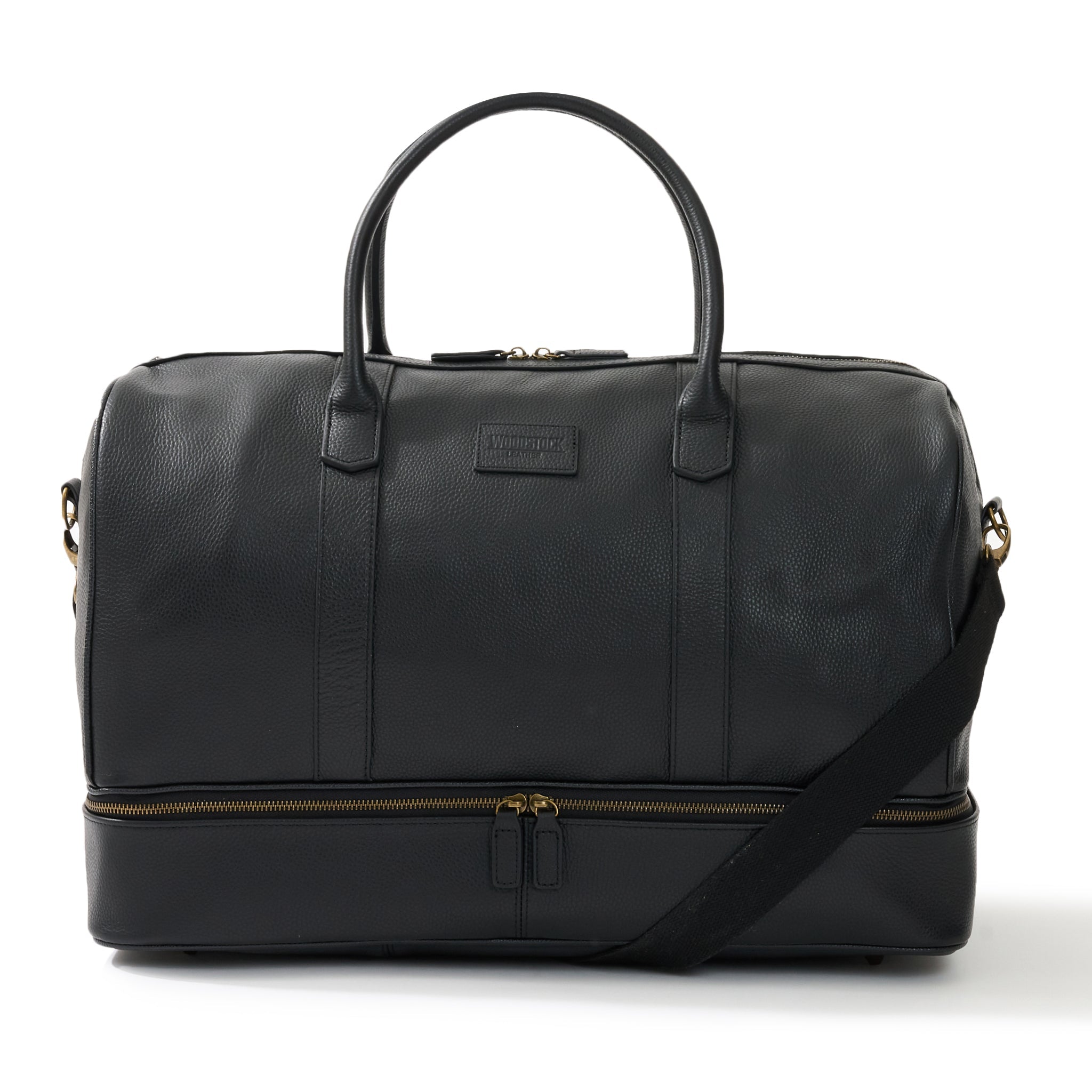 Sterling Double-Layered Weekend Bag With Shoe Compartment - Woodstock Leather