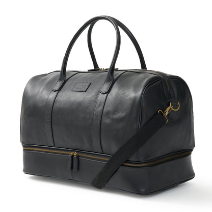 Sterling Double-Layered Weekend Bag With Shoe Compartment - Woodstock Leather