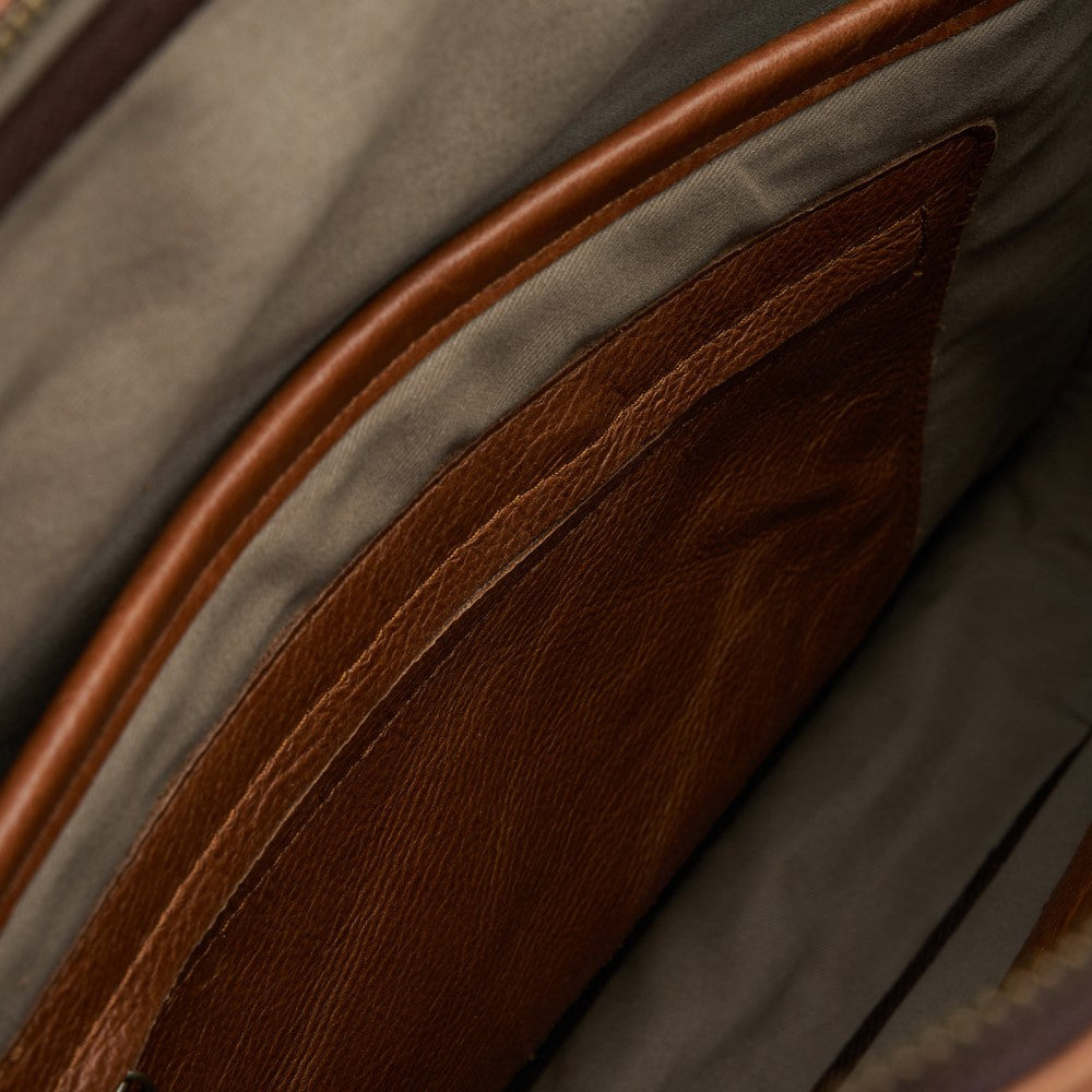Internal view of 15&quot; Genuine Leather Laptop Bag - Pecan | Woodstock Leather 