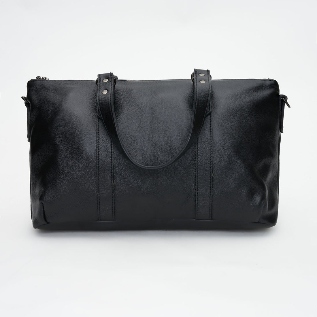 Back view of Black Genuine Leather Freya Shoulder Hand Bag with Sling | Woodstock Leather