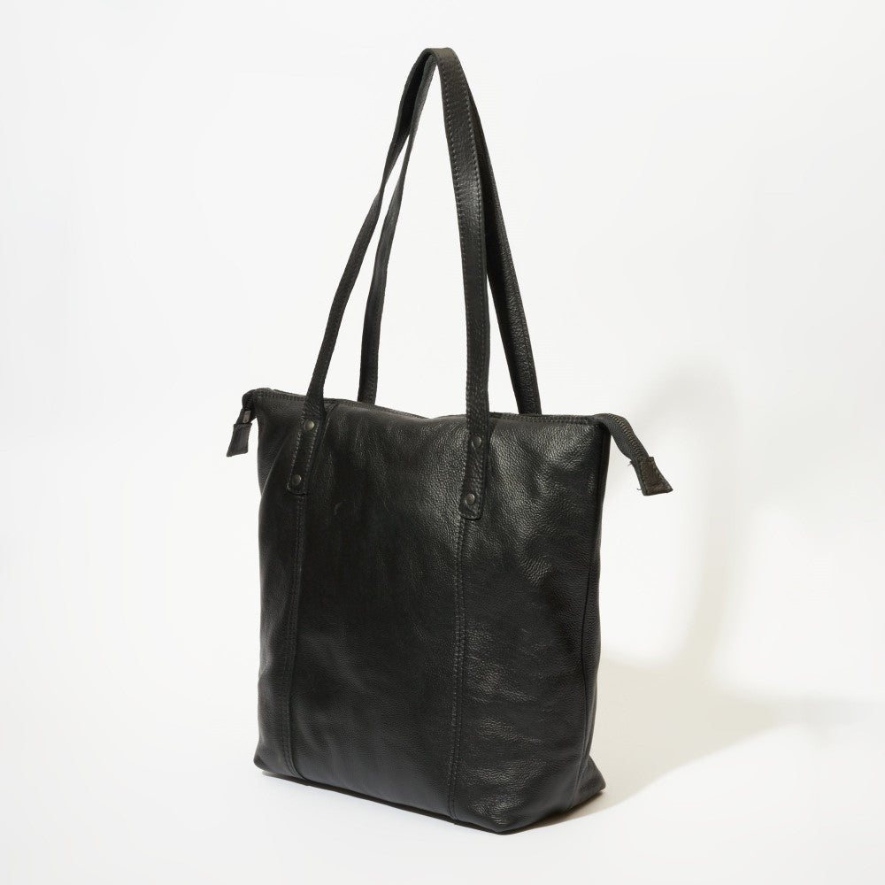 Front view of Helena Tote Bag-Black