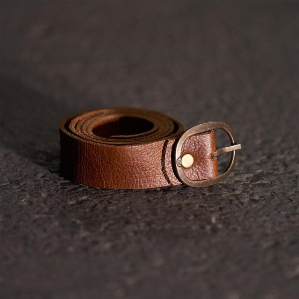 Rolled up Ivy Belt-Pecan