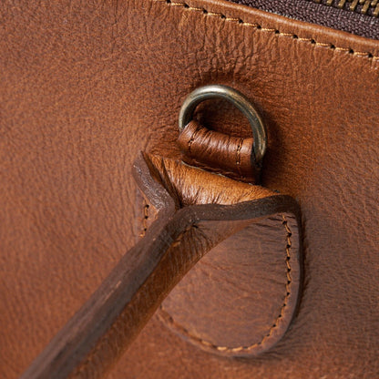 Handle attachment on Lined Lexi Work Bag - Pecan 