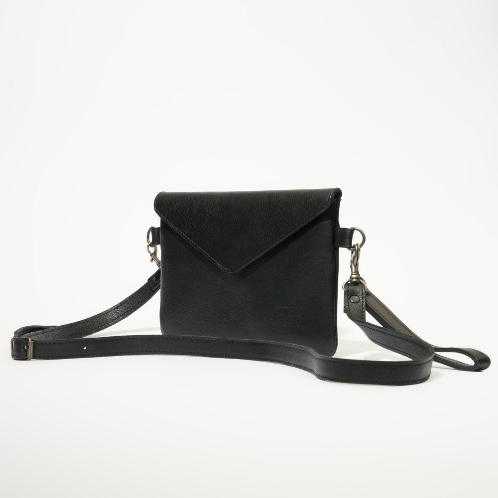 Front view of Marley Clutch Bag - Black