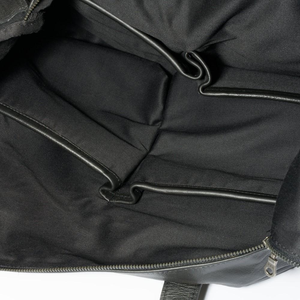 Interior view of multifunctional pockets on Mason XL Nappy Bag - Black